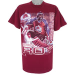 NHL (Pro Player) - Colorado Avalanche Patrick Roy T-Shirt 1990s X-Large Vintage Retro Hockey