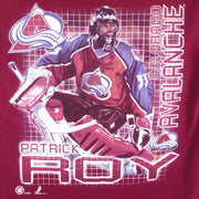NHL (Pro Player) - Colorado Avalanche Patrick Roy T-Shirt 1990s X-Large Vintage Retro Hockey