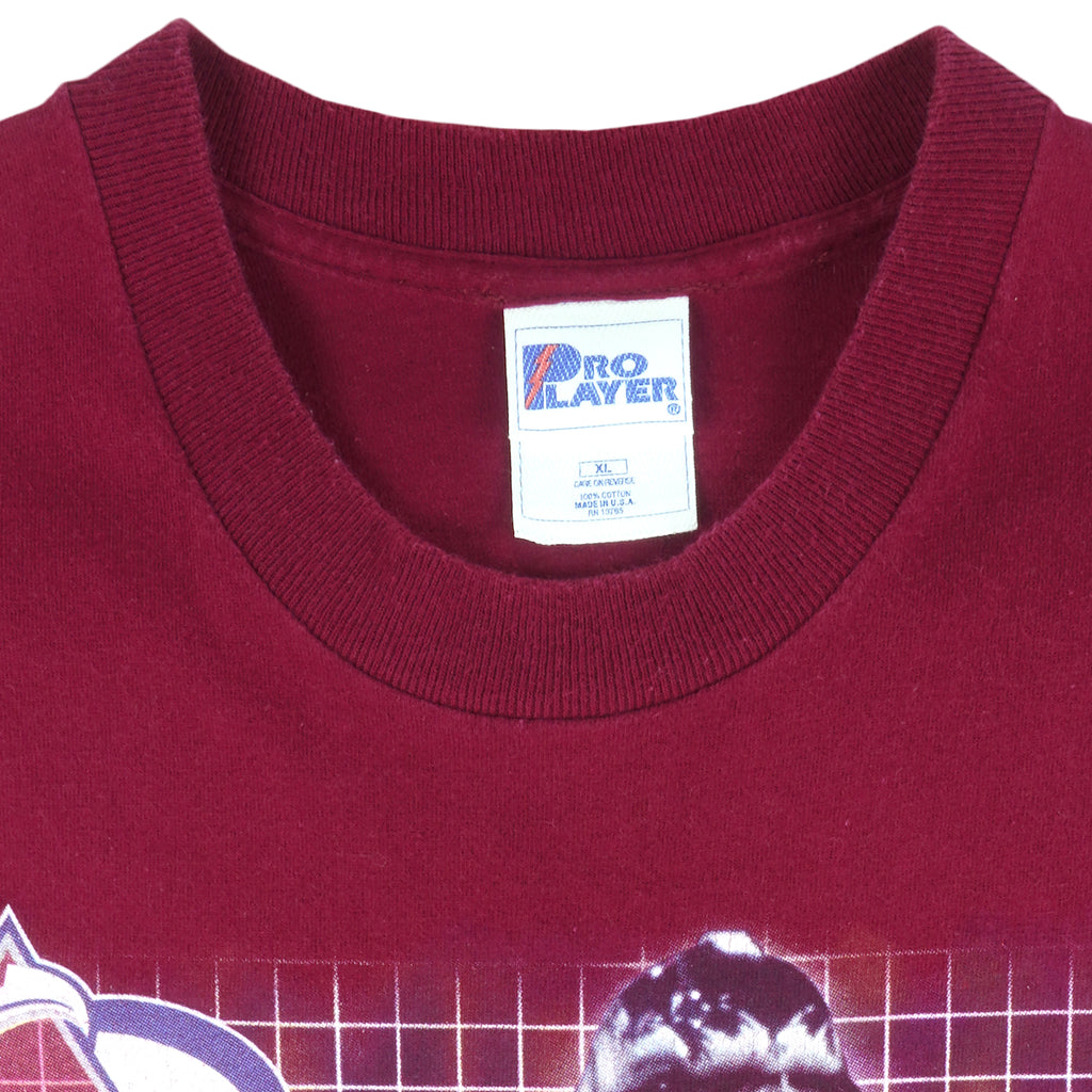 NHL (Pro Player) - Colorado Avalanche Patrick Roy T-Shirt 1990s X-Large Vintage Retro Hockey