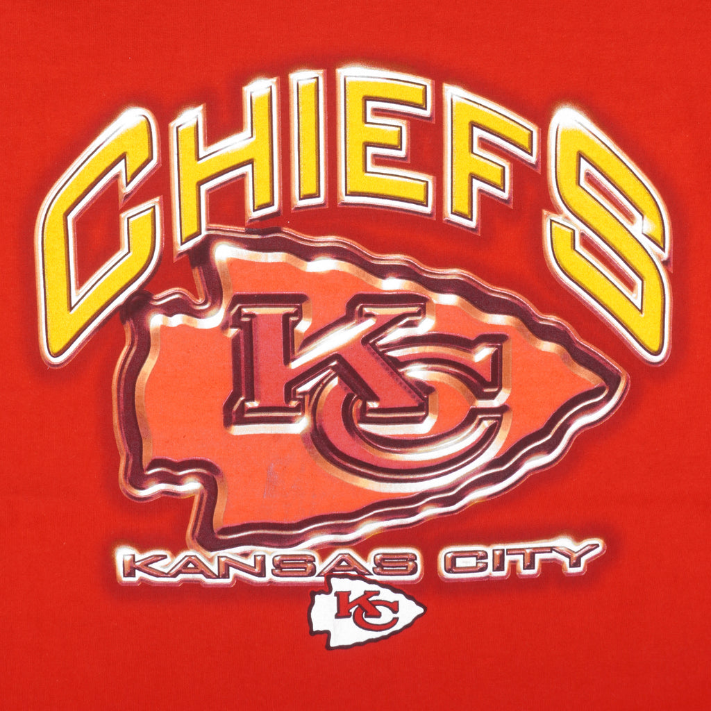 NFL (Pro Player) - Kansas City Chiefs Big Logo T-Shirt 1990s XX-Large Vintage Retro Football