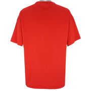 Nike - Red Big Logo T-Shirt 1990s X-Large Vintage Retro
