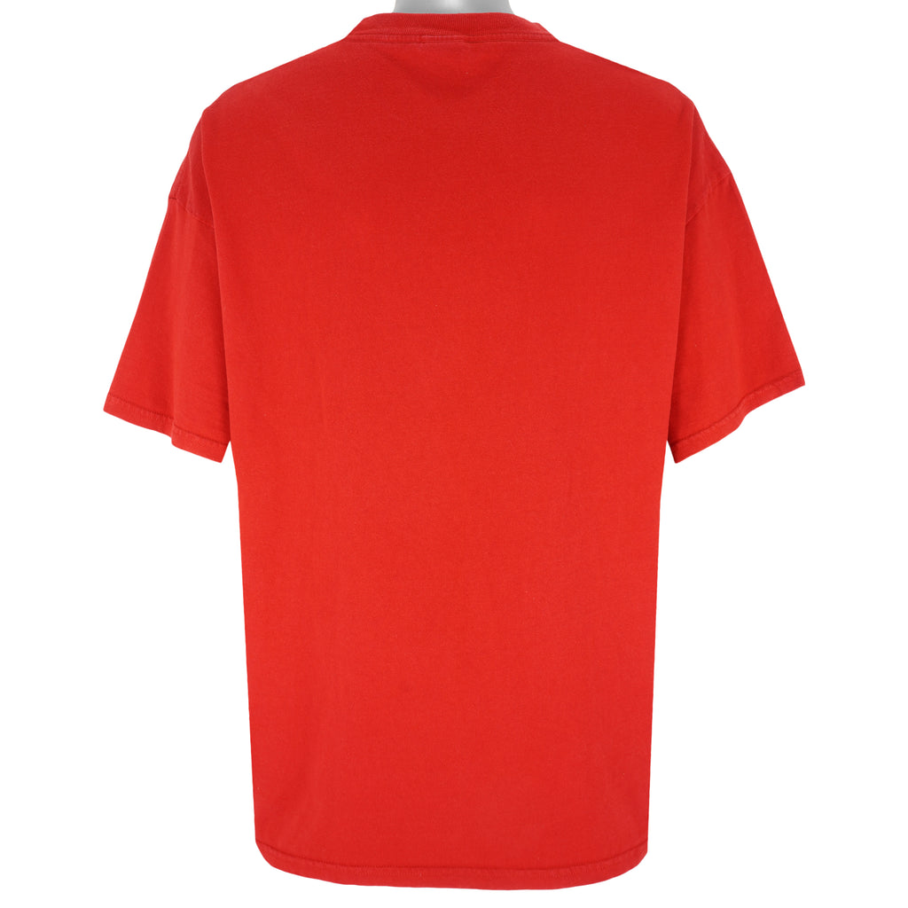 Nike - Red Big Logo T-Shirt 1990s X-Large Vintage Retro