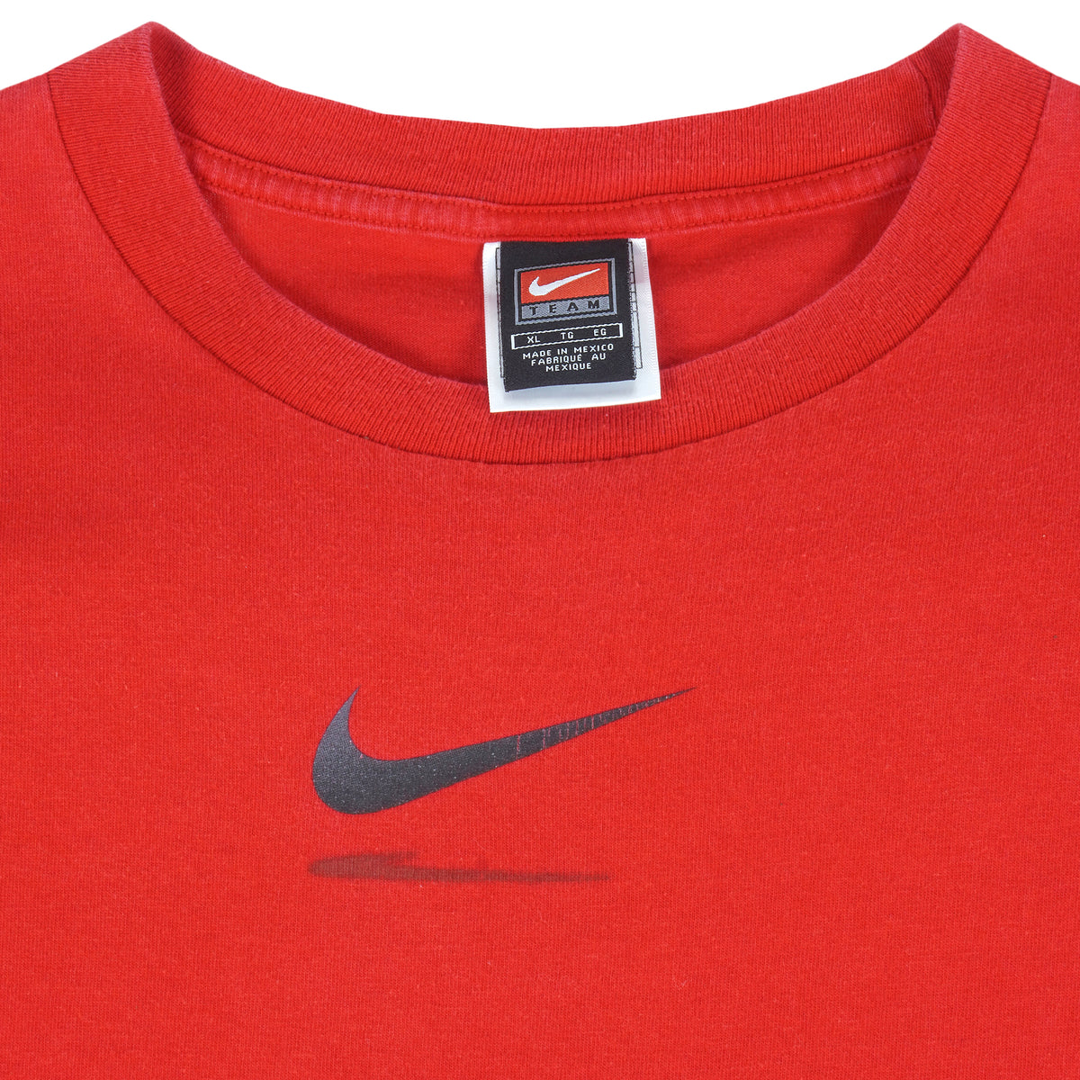 Nike - Red Big Logo T-Shirt 1990s X-Large Vintage Retro