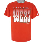 Starter - Red San Francisco 49ers T-Shirt 1990 X-Large Vintage Retro Football