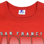 Starter - Red San Francisco 49ers T-Shirt 1990 X-Large Vintage Retro Football