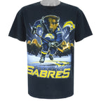 NHL (Power Pro) - Buffalo Sabres T-Shirt 1990s X-Large Vintage Retro Hockey