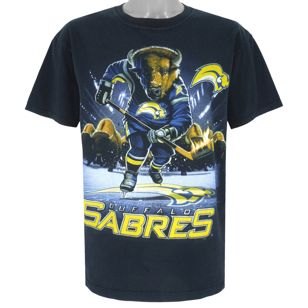 NHL (Power Pro) - Buffalo Sabres T-Shirt 1990s X-Large Vintage Retro Hockey