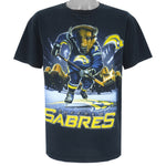 NHL (Power Pro) - Buffalo Sabres T-Shirt 1990s X-Large Vintage Retro Hockey