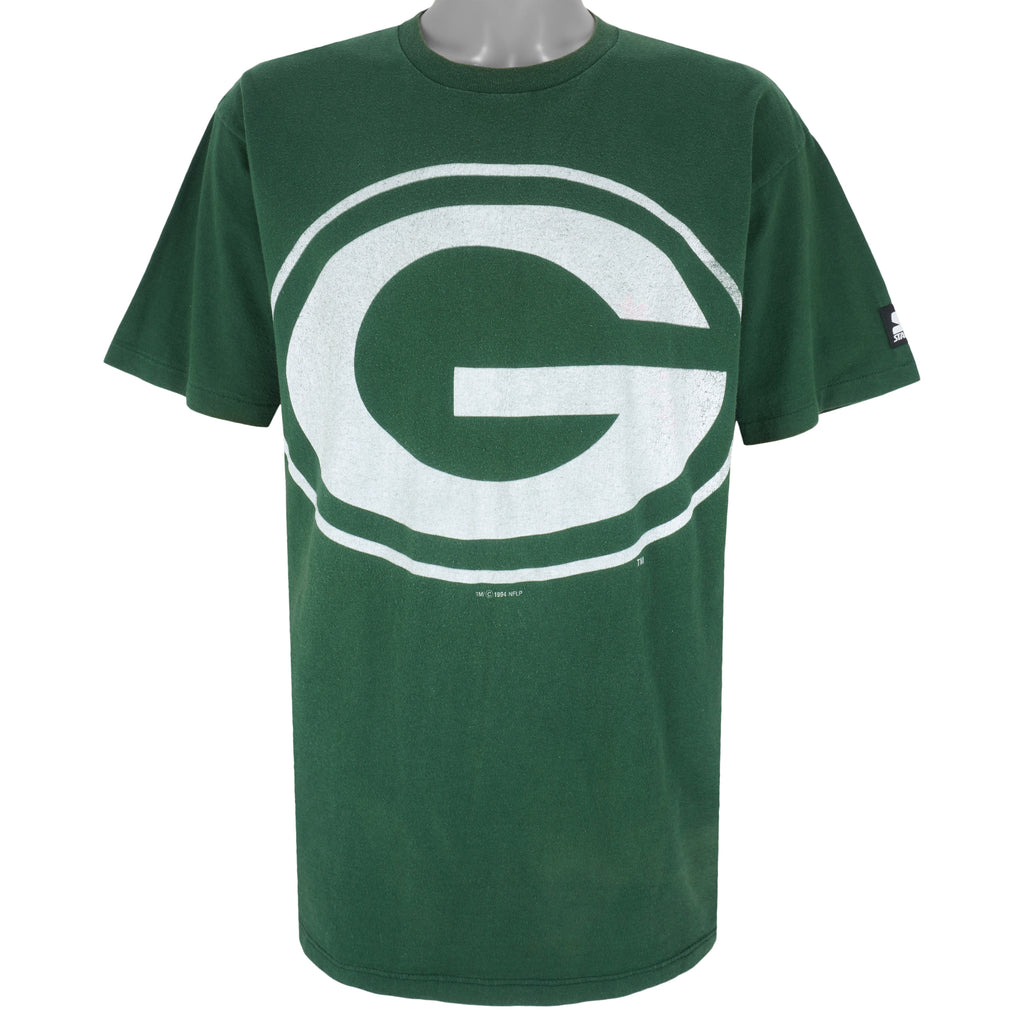 Starter - Green Bay Packers Big Logo T-Shirt 1994 Large Vintage Retro Football