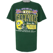 NFL (Logo 7) - Green Bay Packers NFC Champions T-Shirt 1997 X-Large Vintage Retro Football