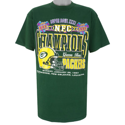 NFL (Logo 7) - Green Bay Packers NFC Champions T-Shirt 1997 X-Large