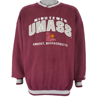 NCAA (Lee Sport) - UMass Minutemen Embroidered Sweatshirt 1990s Large
