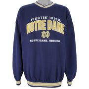NCAA (Lee) - Notre Dame Fightin Irish Embroidered Sweatshirt 1990s X-Large Vintage Retro Football College