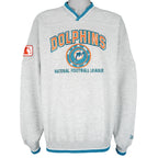NFL (Lee) - Miami Dolphins Embroidered Sweatshirt 1990s XX-Large Vintage Retro Football