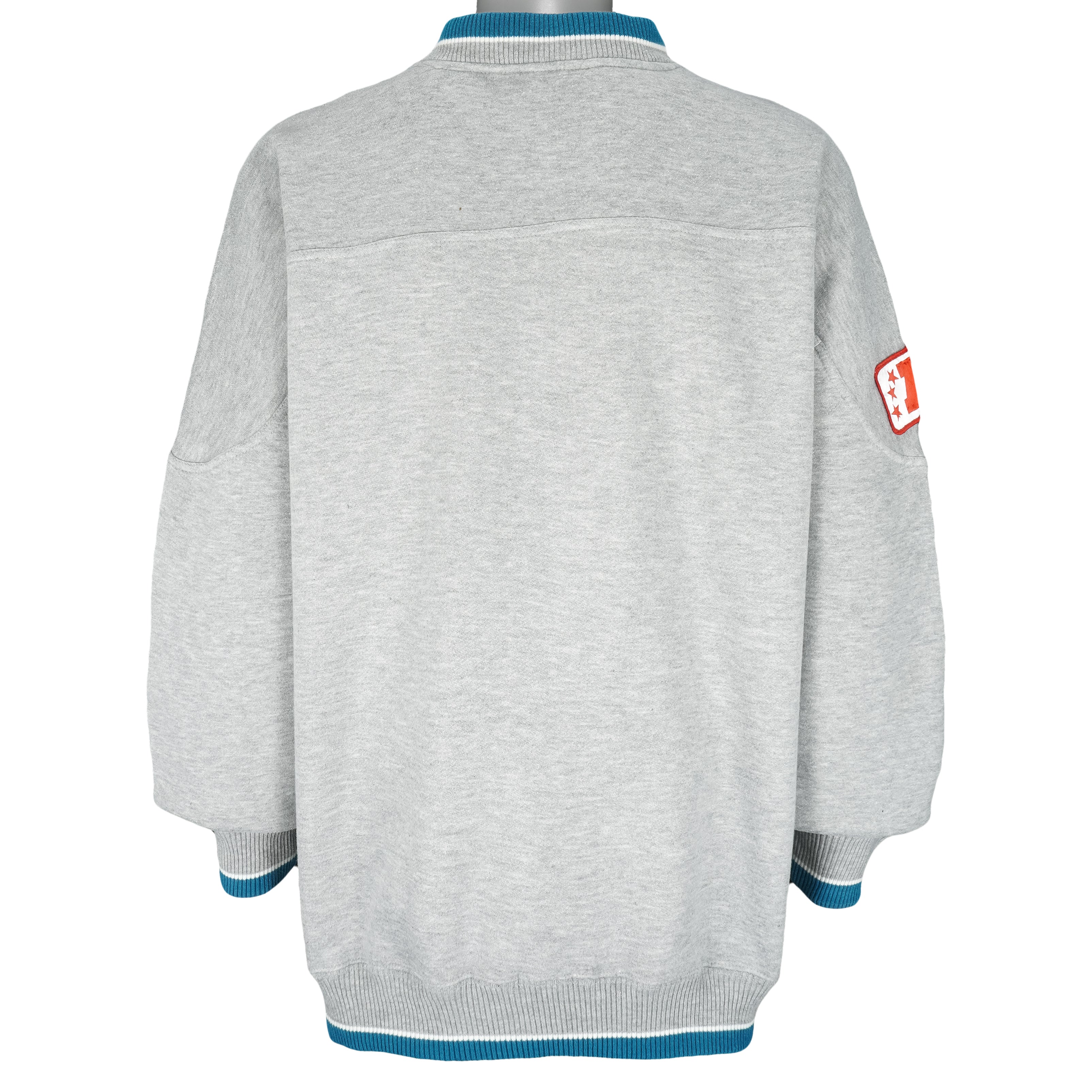 NFL (Lee) - Miami Dolphins Embroidered Sweatshirt 1990s XX-Large Vintage Retro Football