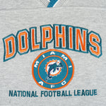 NFL (Lee) - Miami Dolphins Embroidered Sweatshirt 1990s XX-Large Vintage Retro Football