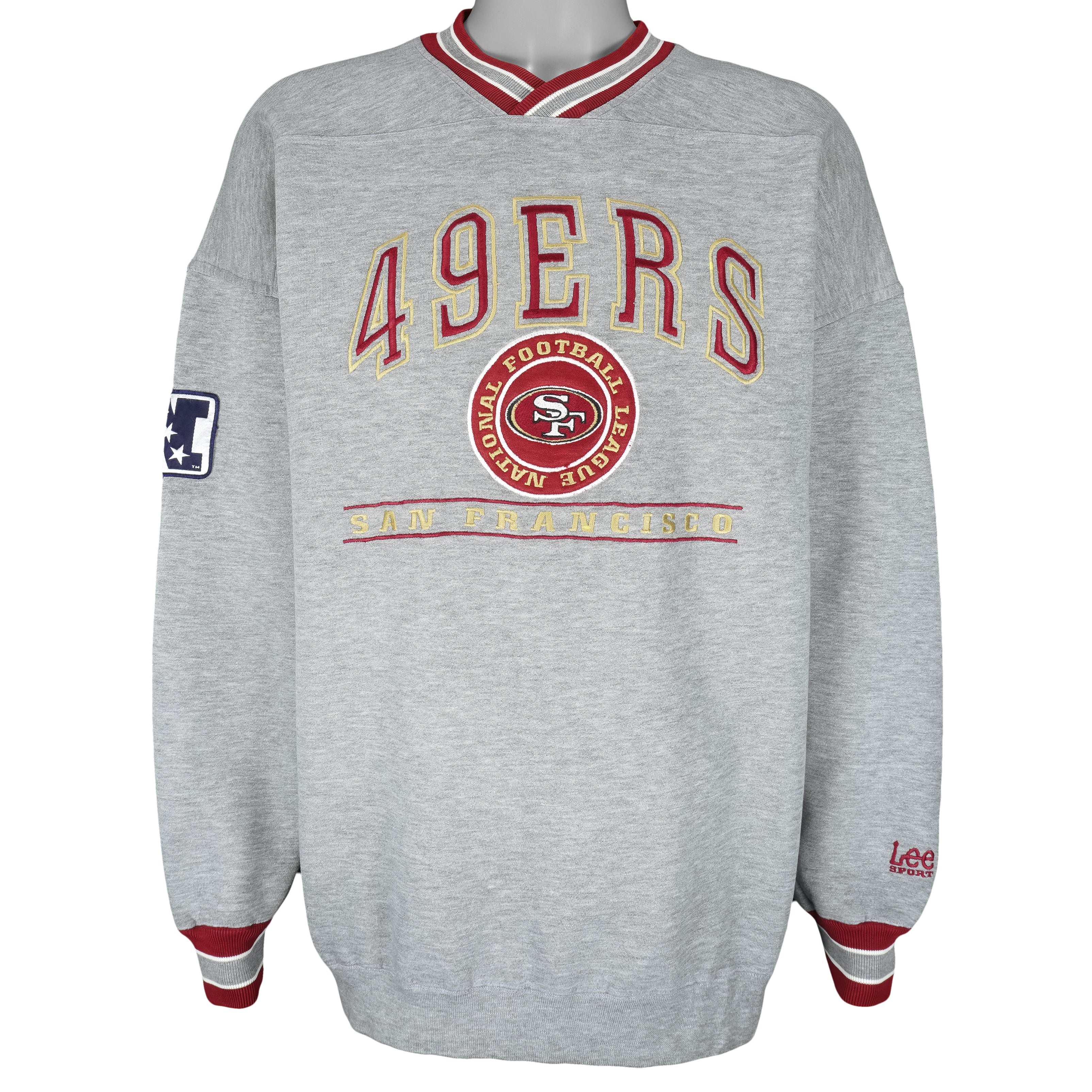 NFL (Lee) - San Francisco 49ers Embroidered Sweatshirt 1990s XX-Large Vintage Retro Football