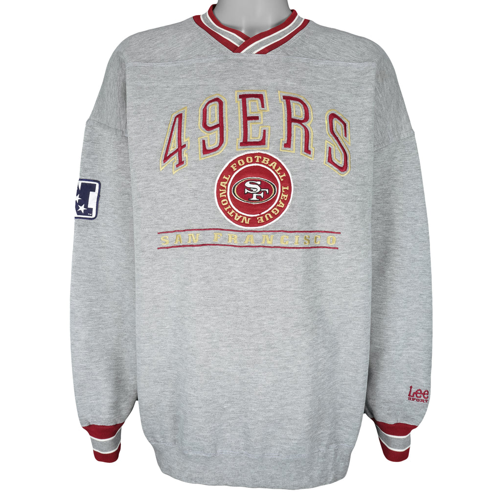 NFL (Lee) - San Francisco 49ers Embroidered Sweatshirt 1990s XX-Large Vintage Retro Football