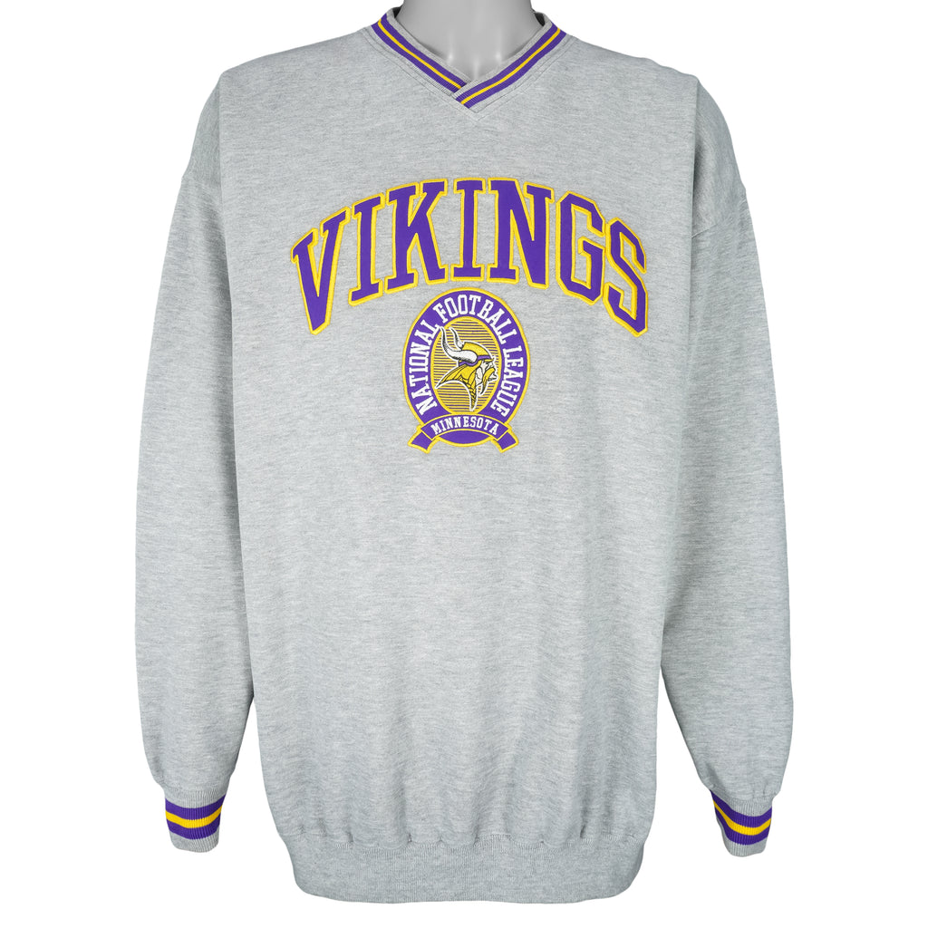 NFL (Lee) - Minnesota Vikings Embroidered Sweatshirt 1990s XX-Large Vintage Retro Football