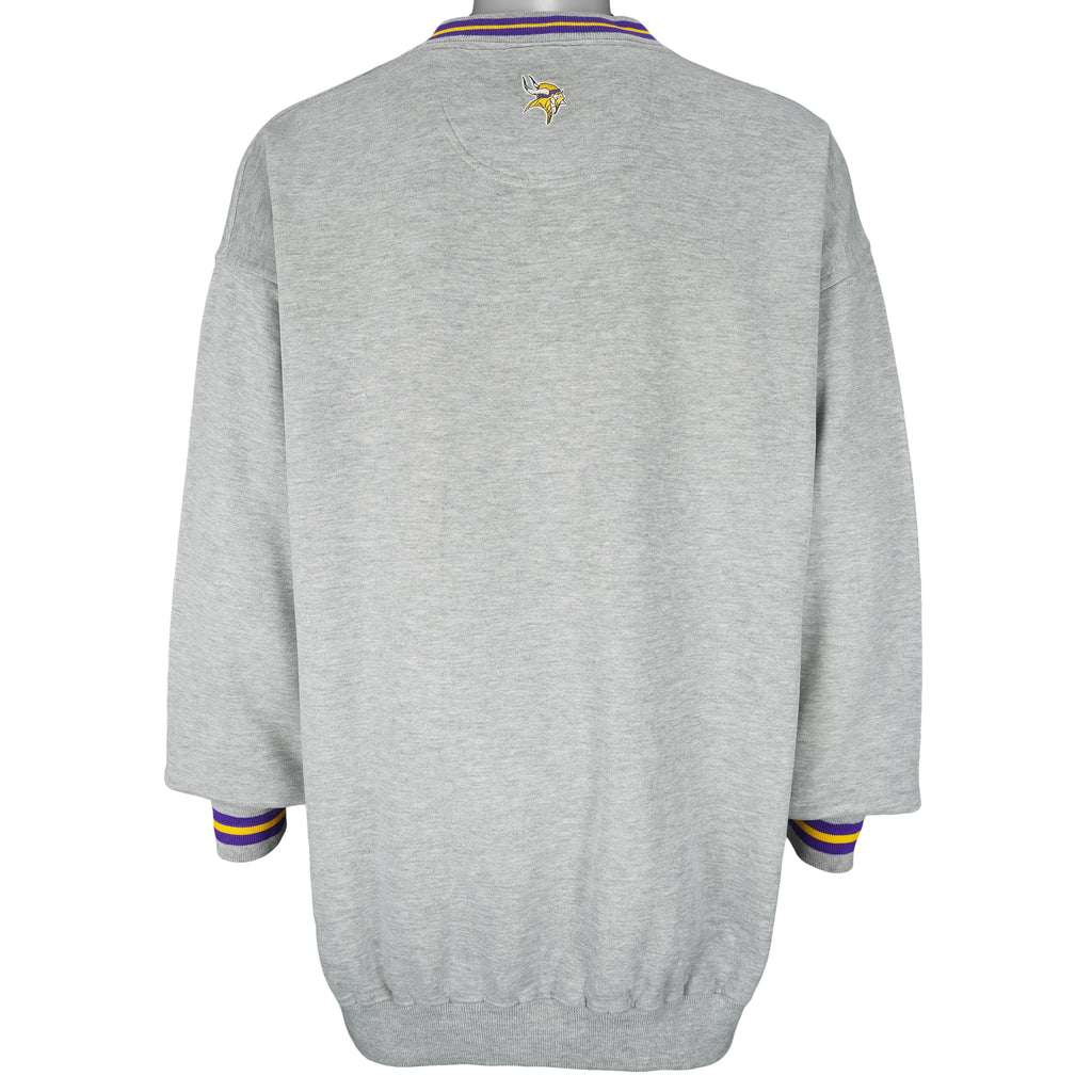 NFL (Lee) - Minnesota Vikings Embroidered Sweatshirt 1990s XX-Large Vintage Retro Football