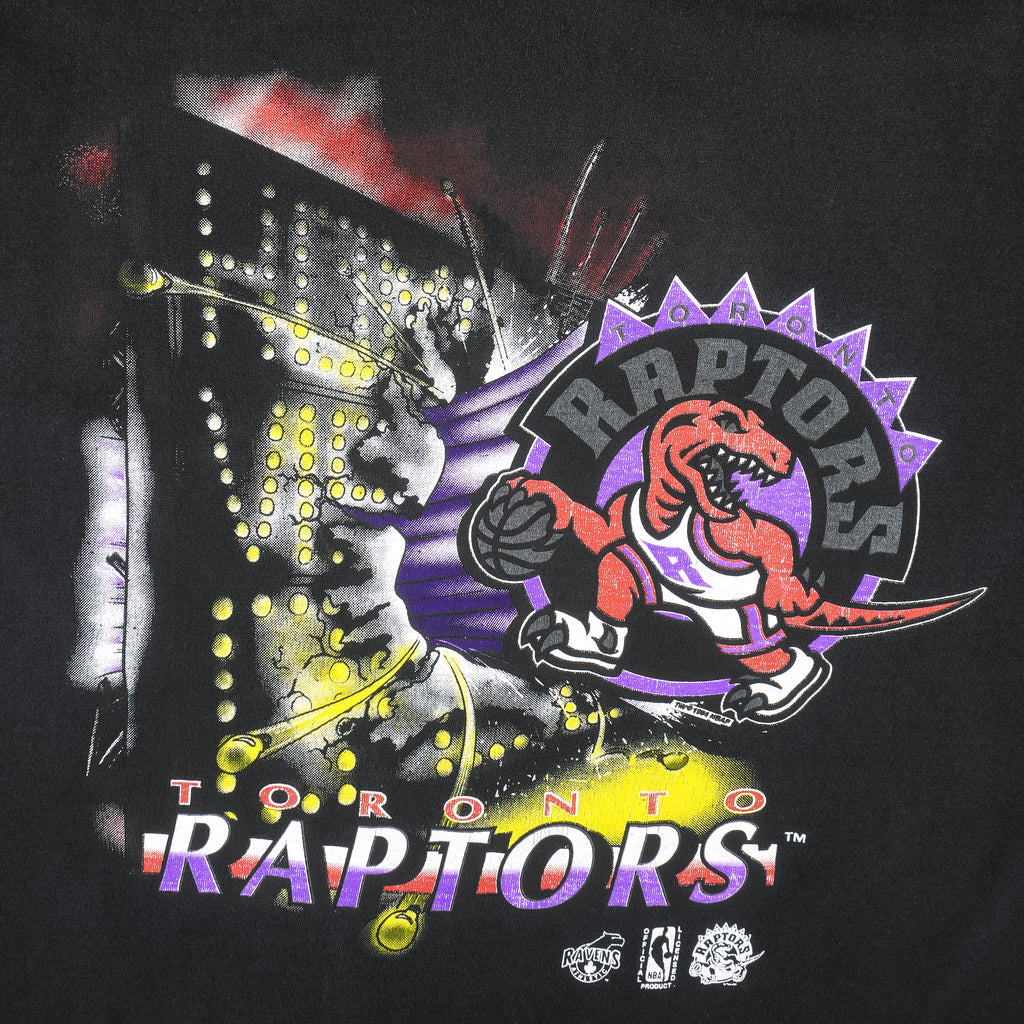 NBA (Ravens Athletic) - Toronto Raptors T-Shirt 1990s X-Large Vintage Retro Basketball