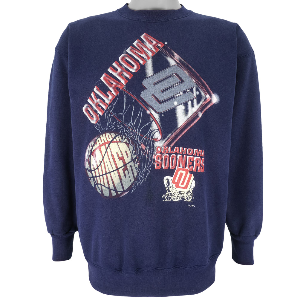 NCAA (Magic Johnson Ts) - Oklahoma Sooners Crew Neck Sweatshirt 1990s Large Vintage Retro Basketball College