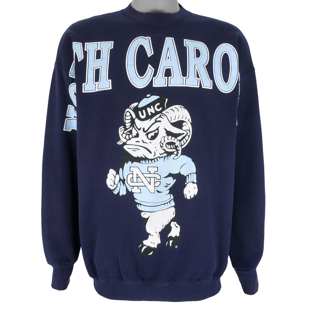 NCAA (TSI) - North Carolina Tar Heels Crew Neck Sweatshirt 1990s X-Large Vintage Retro Football College