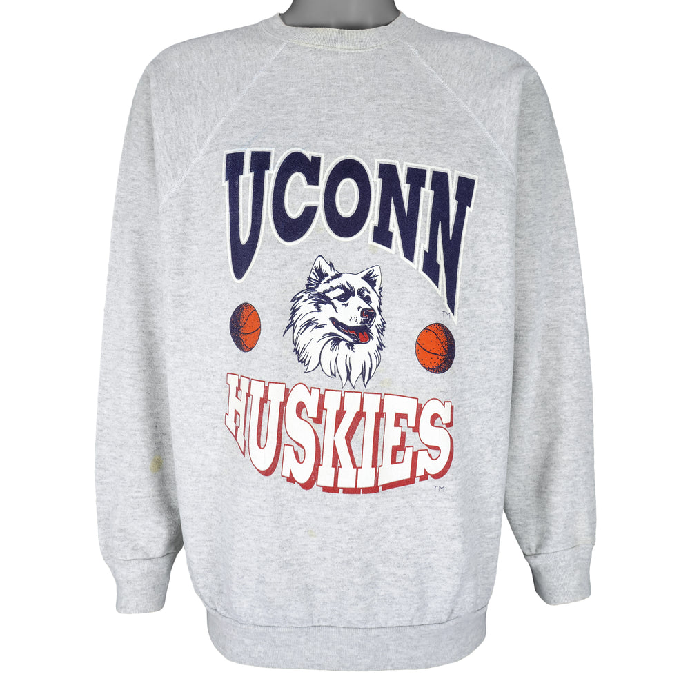 NCAA (Tultex) - UCONN Huskies Crew Neck Sweatshirt 1990s X-Large Vintage Retro Basketball College