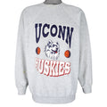 NCAA (Tultex) - UCONN Huskies Crew Neck Sweatshirt 1990s X-Large Vintage Retro Basketball College