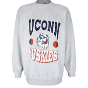 NCAA (Tultex) - UCONN Huskies Crew Neck Sweatshirt 1990s X-Large Vintage Retro Basketball College