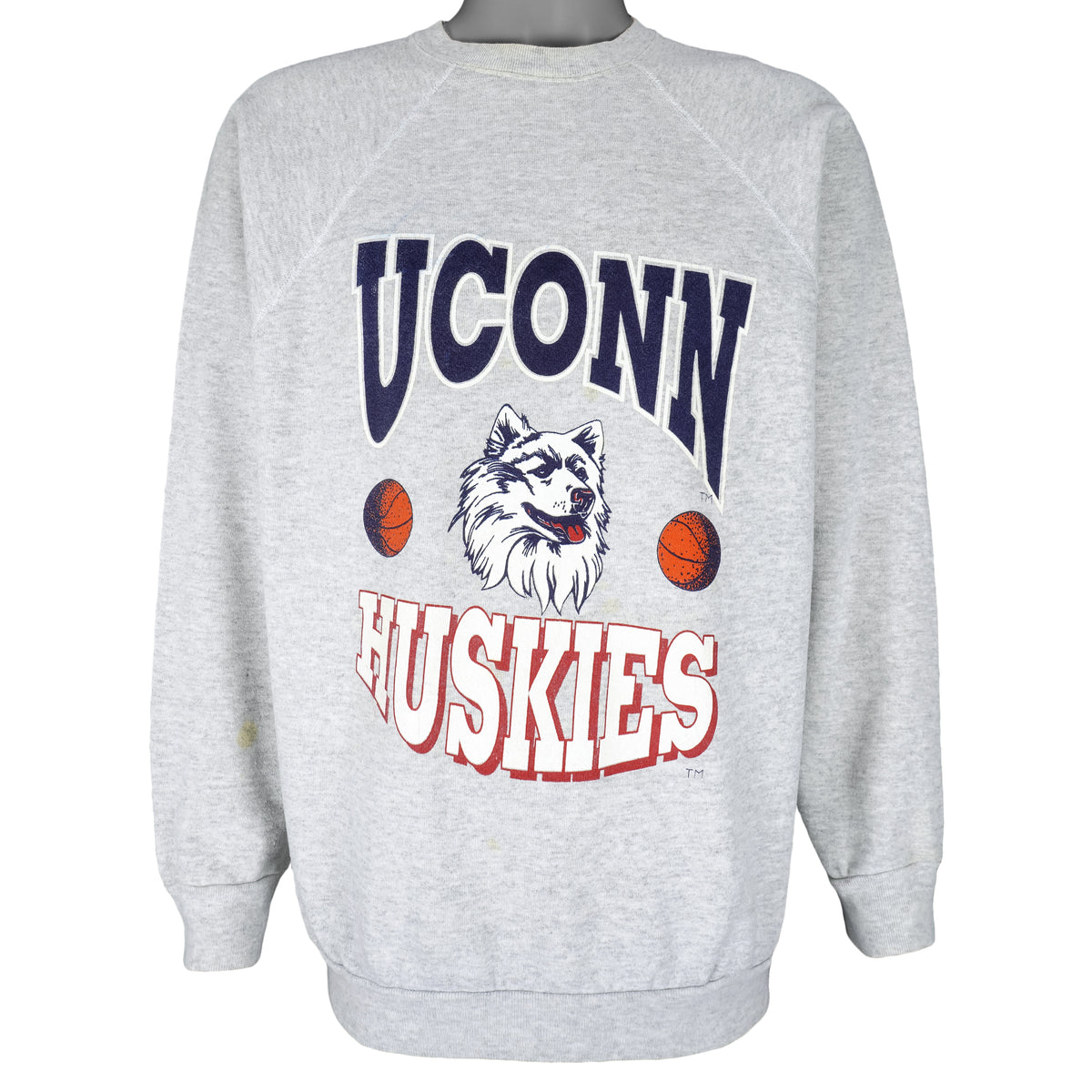NCAA (Tultex) - UCONN Huskies Crew Neck Sweatshirt 1990s X-Large Vintage Retro Basketball College