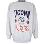 NCAA (Tultex) - UCONN Huskies Crew Neck Sweatshirt 1990s X-Large Vintage Retro Basketball College