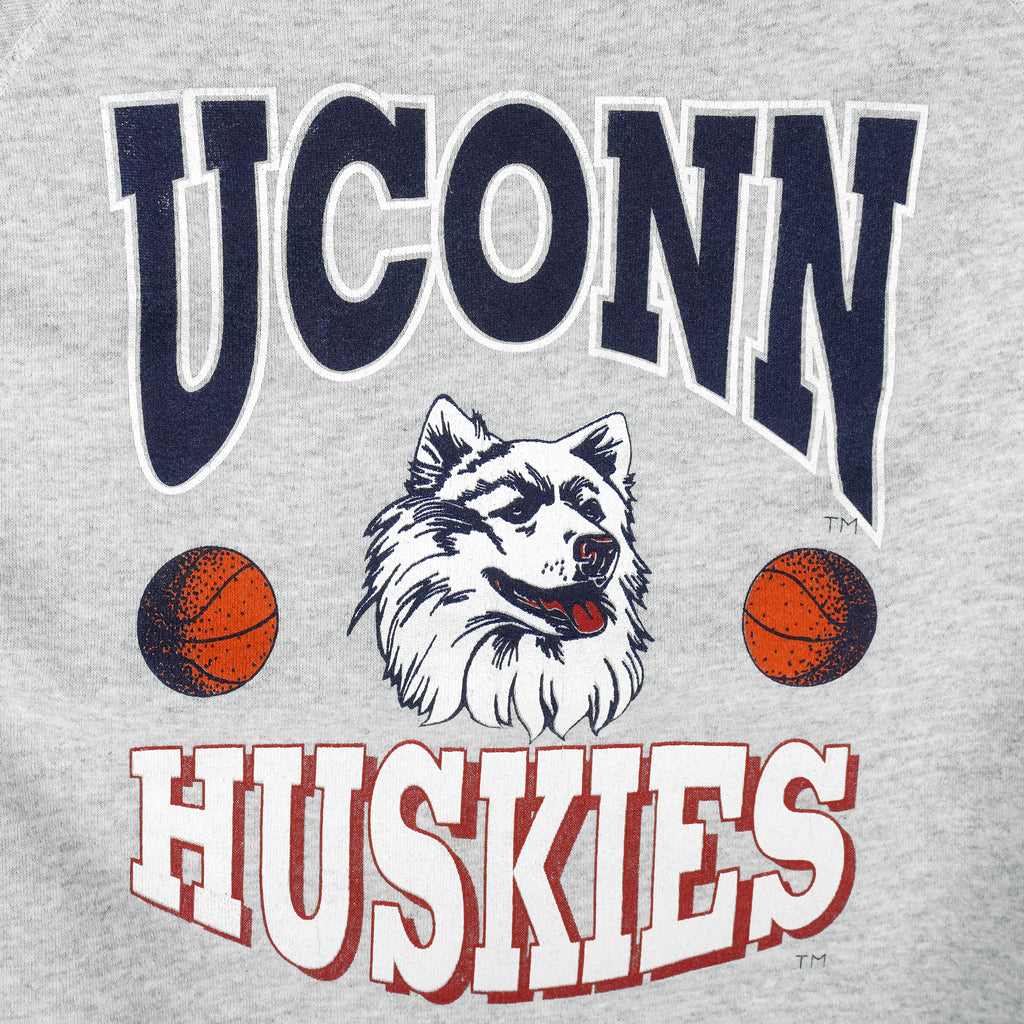 NCAA (Tultex) - UCONN Huskies Crew Neck Sweatshirt 1990s X-Large Vintage Retro Basketball College