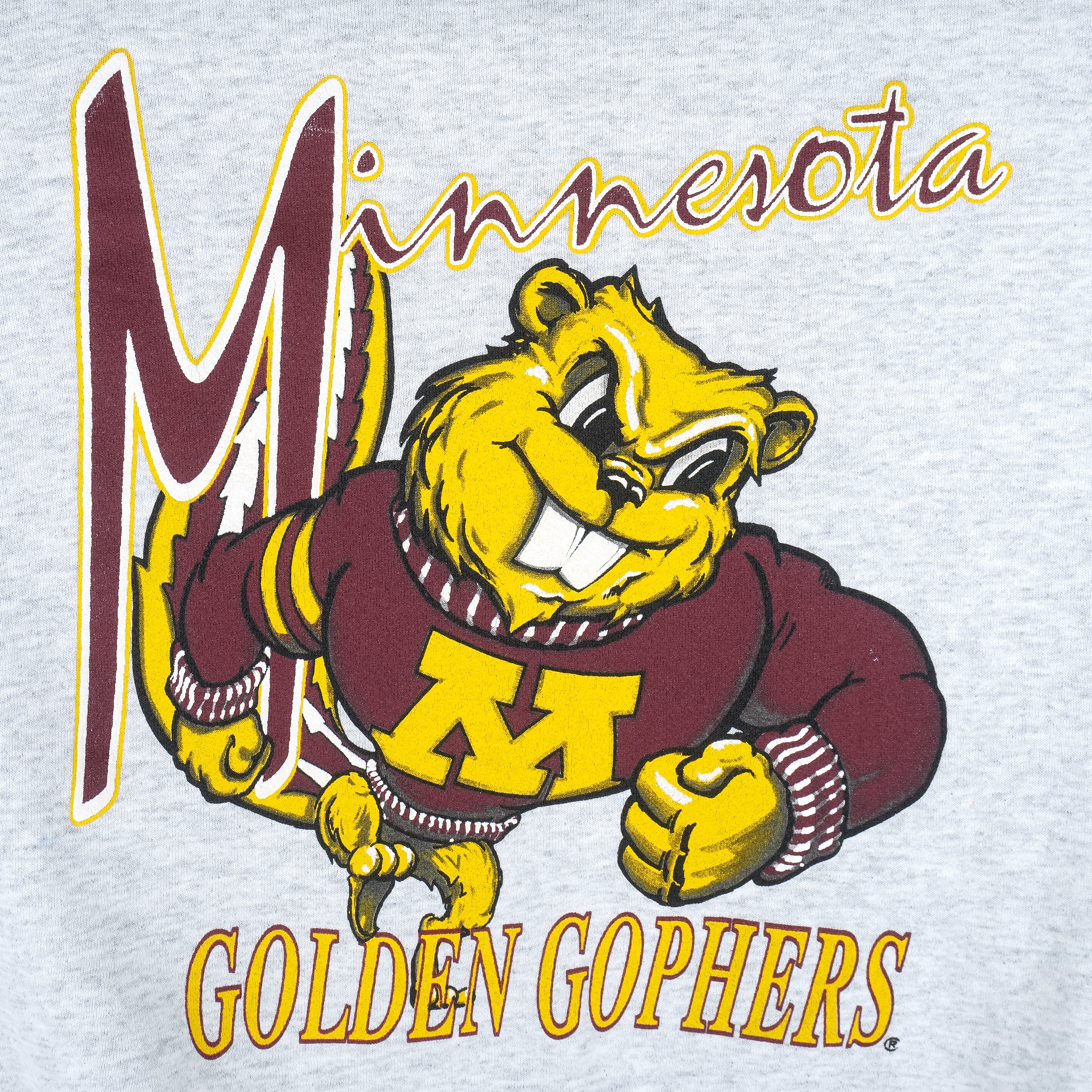 NCAA - Minnesota Golden Gophers Crew Neck Sweatshirt 1990s XX-Large Vintage Retro Football College