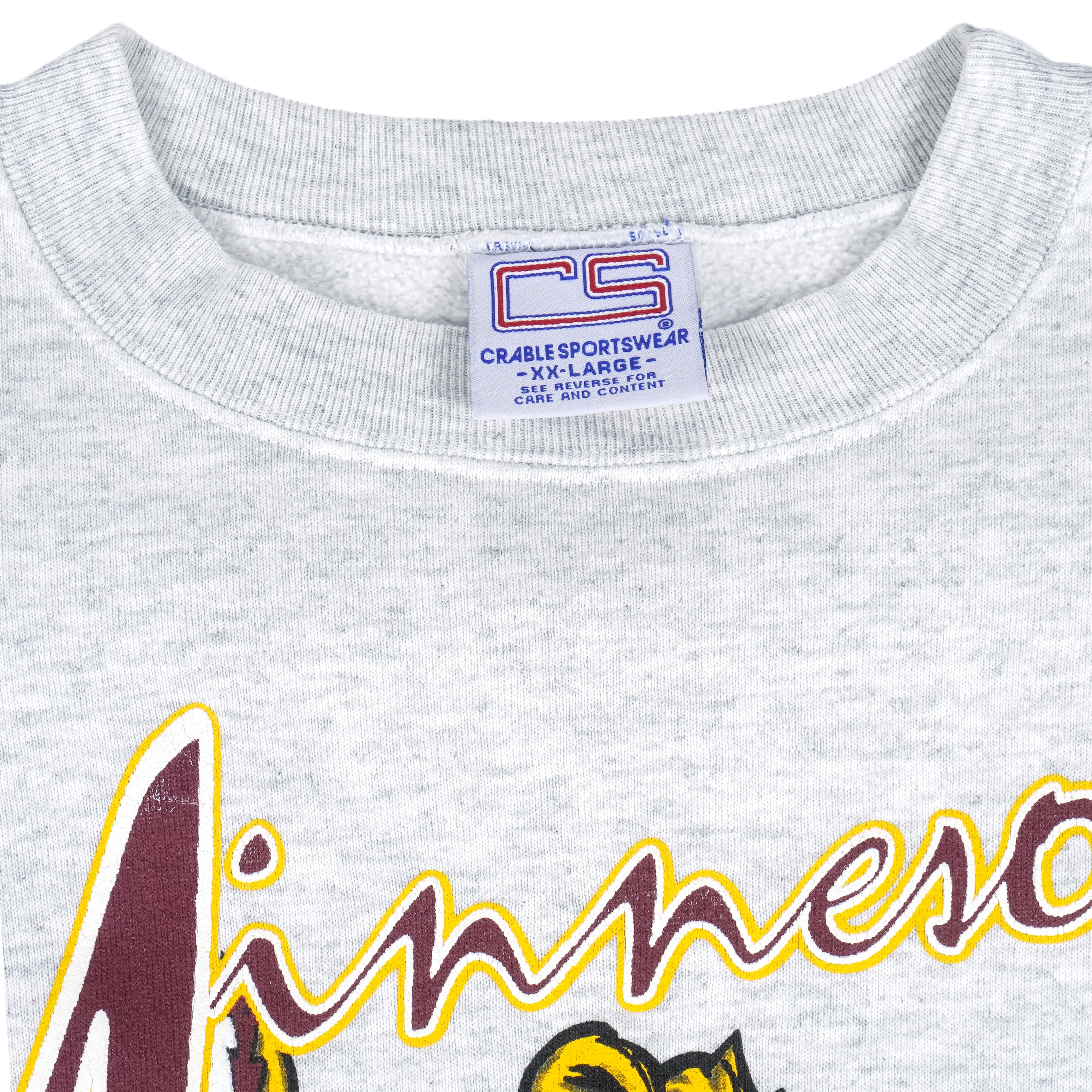 NCAA - Minnesota Golden Gophers Crew Neck Sweatshirt 1990s XX-Large Vintage Retro Football College