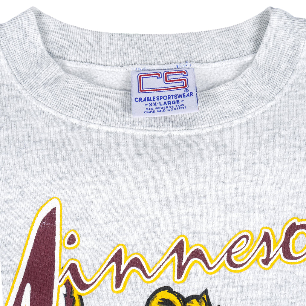 NCAA - Minnesota Golden Gophers Crew Neck Sweatshirt 1990s XX-Large Vintage Retro Football College