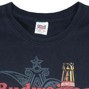 Budweiser (Anvil) - Black King Of Beers T-Shirt 1990s X-Large Vintage Retro