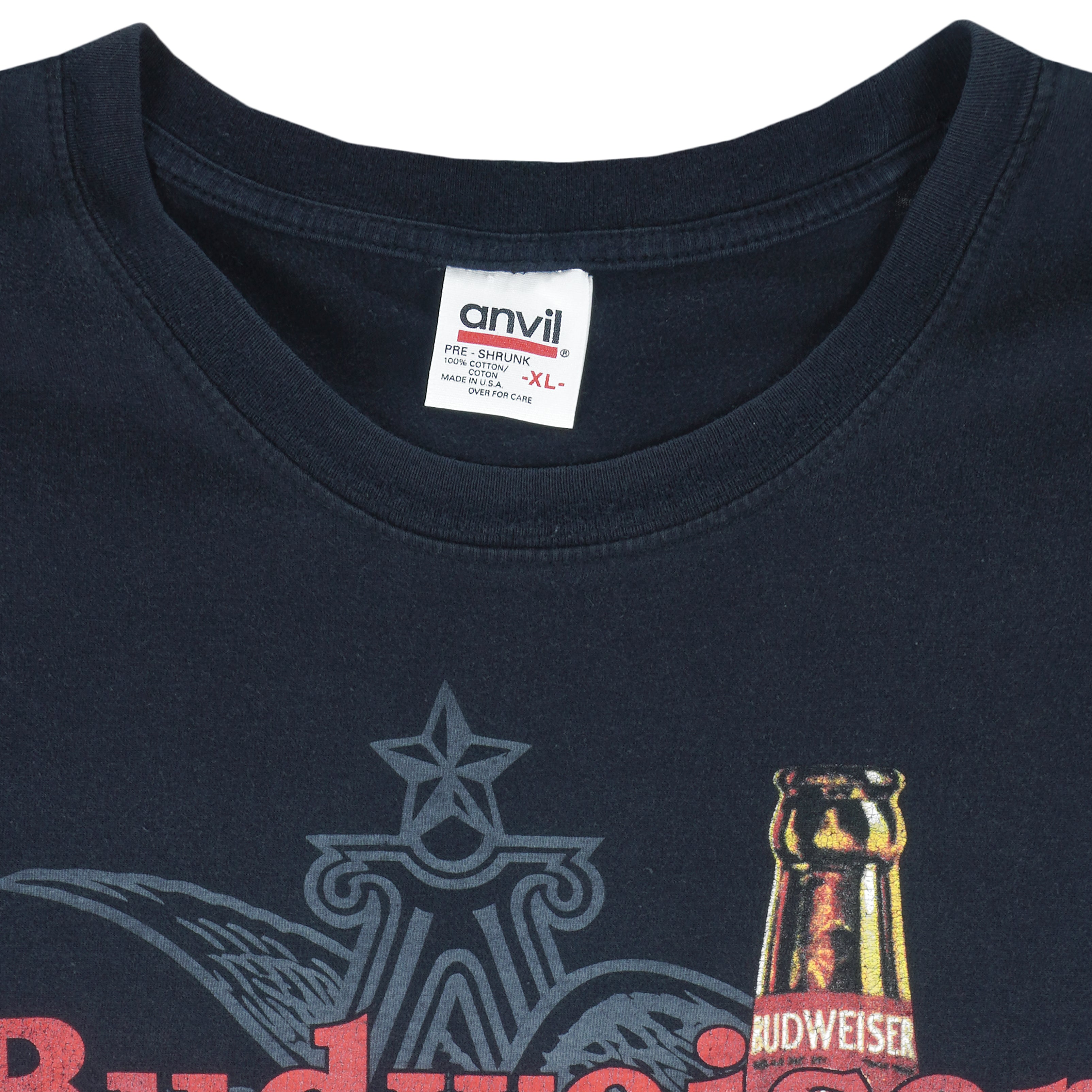 Budweiser (Anvil) - Black King Of Beers T-Shirt 1990s X-Large Vintage Retro