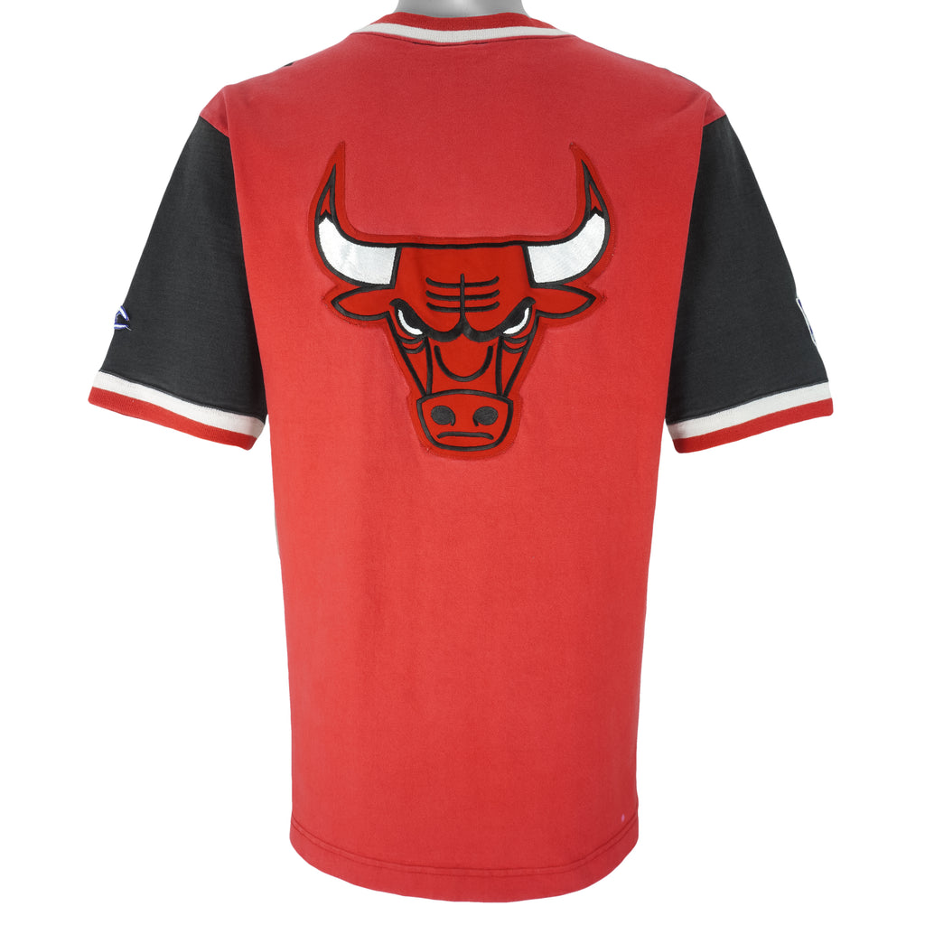 Champion - Chicago Bulls Official Shooting Shirt of the NBA Jersey 1990s Medium Vintage Retro Basketball