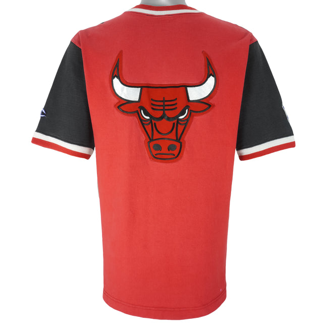 Champion, Shirts, Vintage 99697 Champion Chicago Bulls Official Nba Shooting  Shirt Black Red Xxl