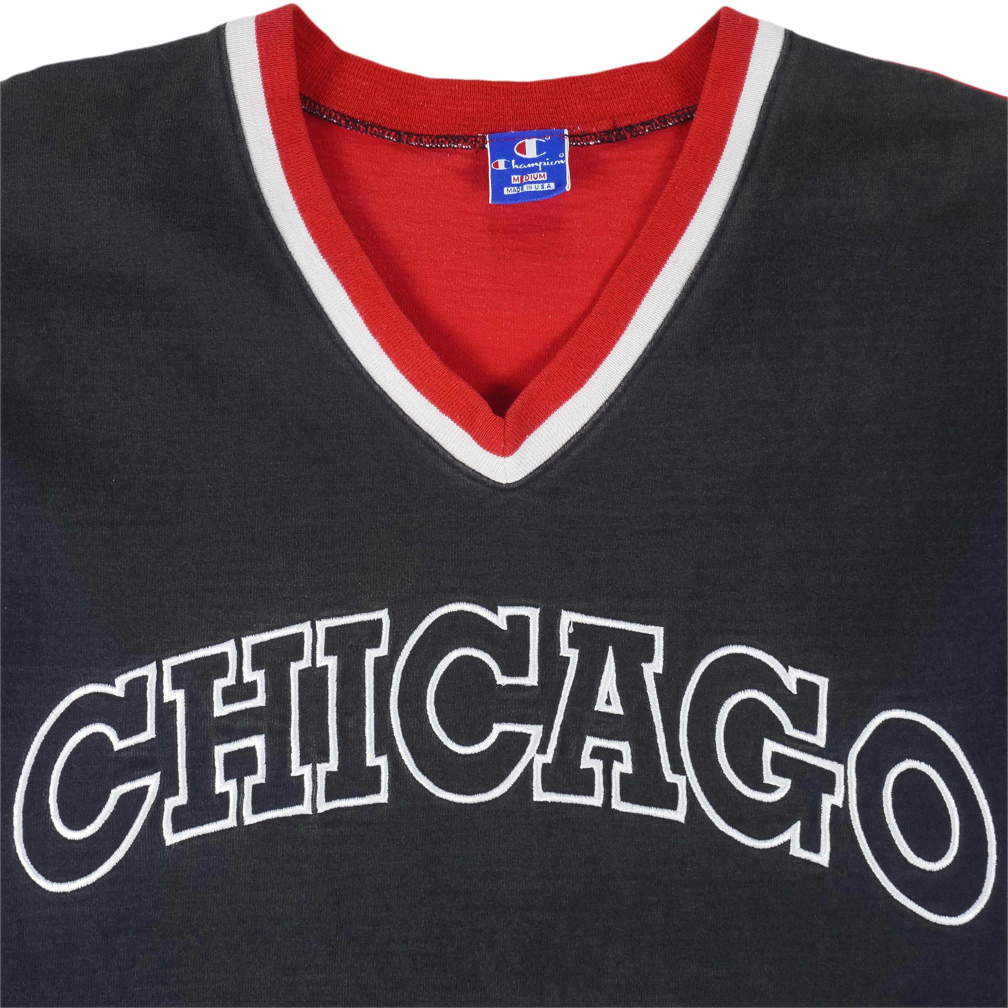 Champion - Chicago Bulls Official Shooting Shirt of the NBA Jersey 1990s Medium Vintage Retro Basketball