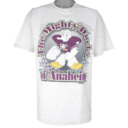 NHL (Trench) - Mighty Ducks of Anaheim Breakout T-Shirt 1994 Large Vintage Retro Hockey