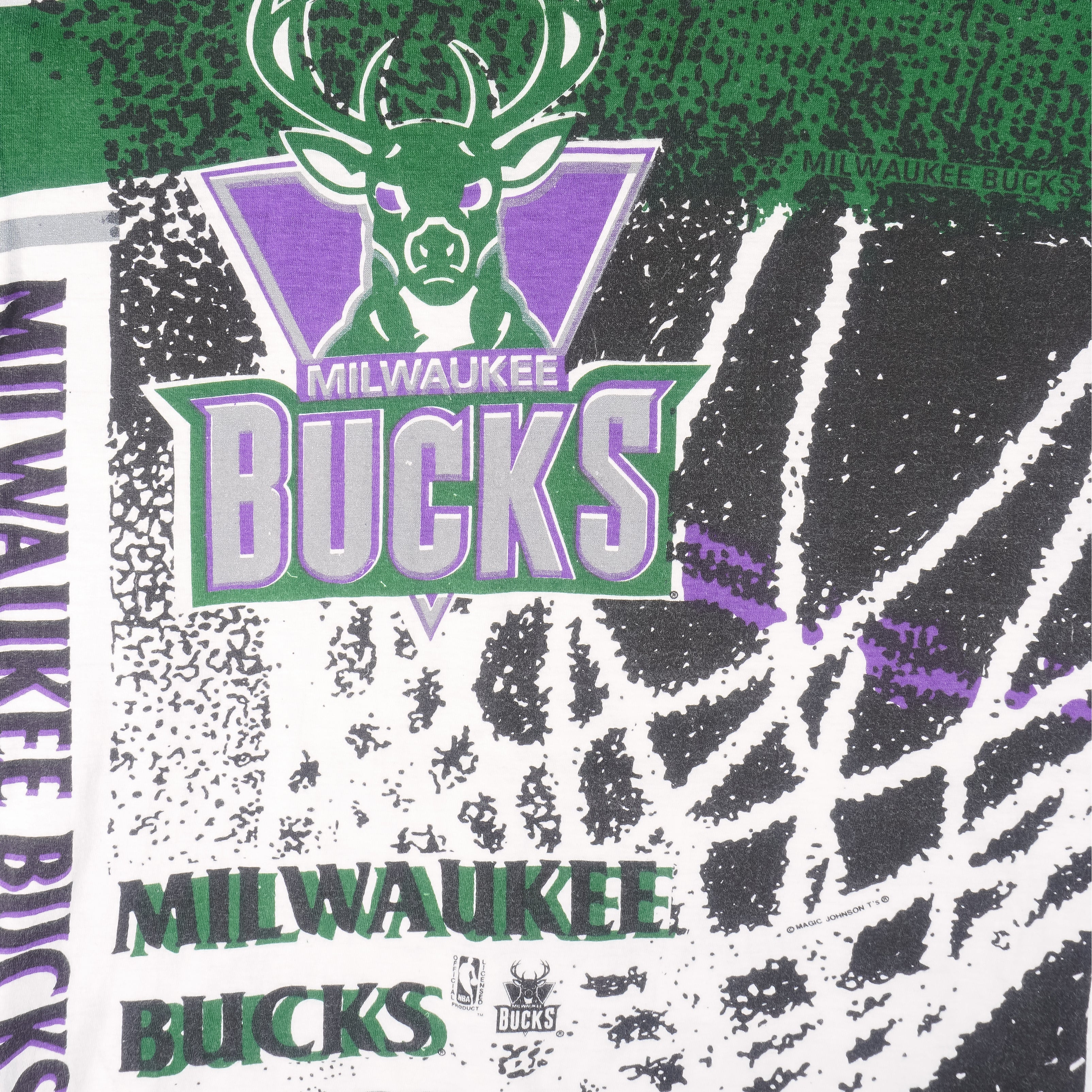Vintage Milwaukee Bucks T-shirt Salem Sportswear NBA Basketball