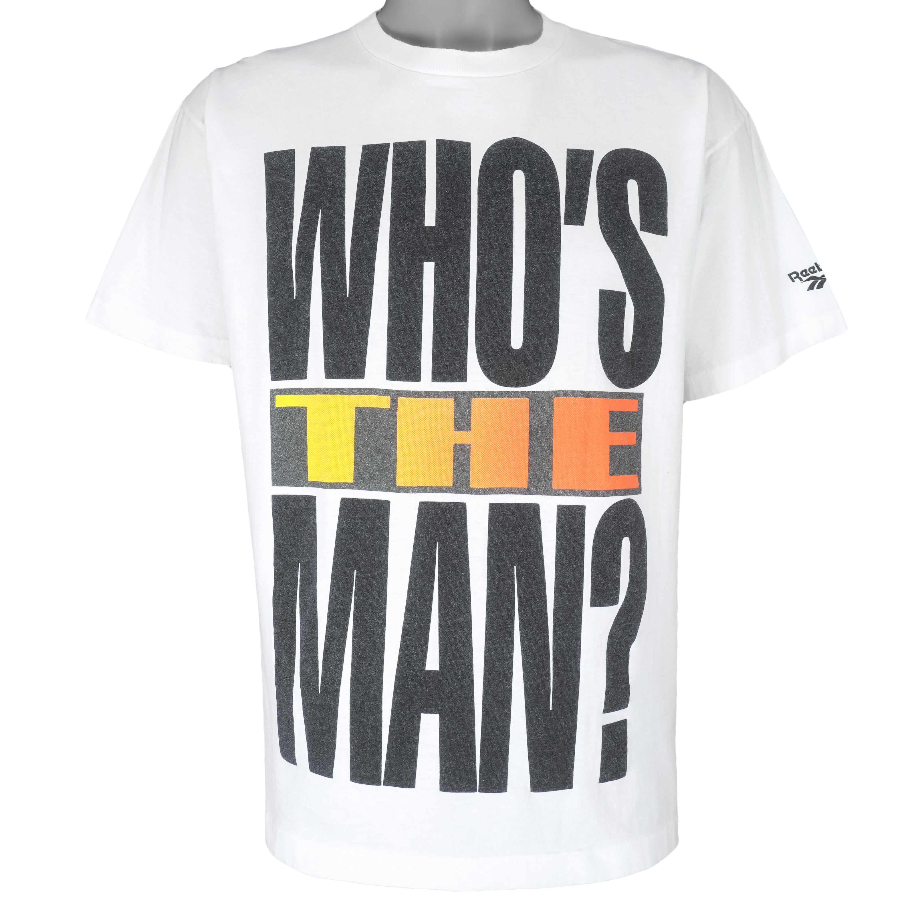 Reebok - Shaq Whos the man T-Shirt 1990s Large Vintage Retro Basketball