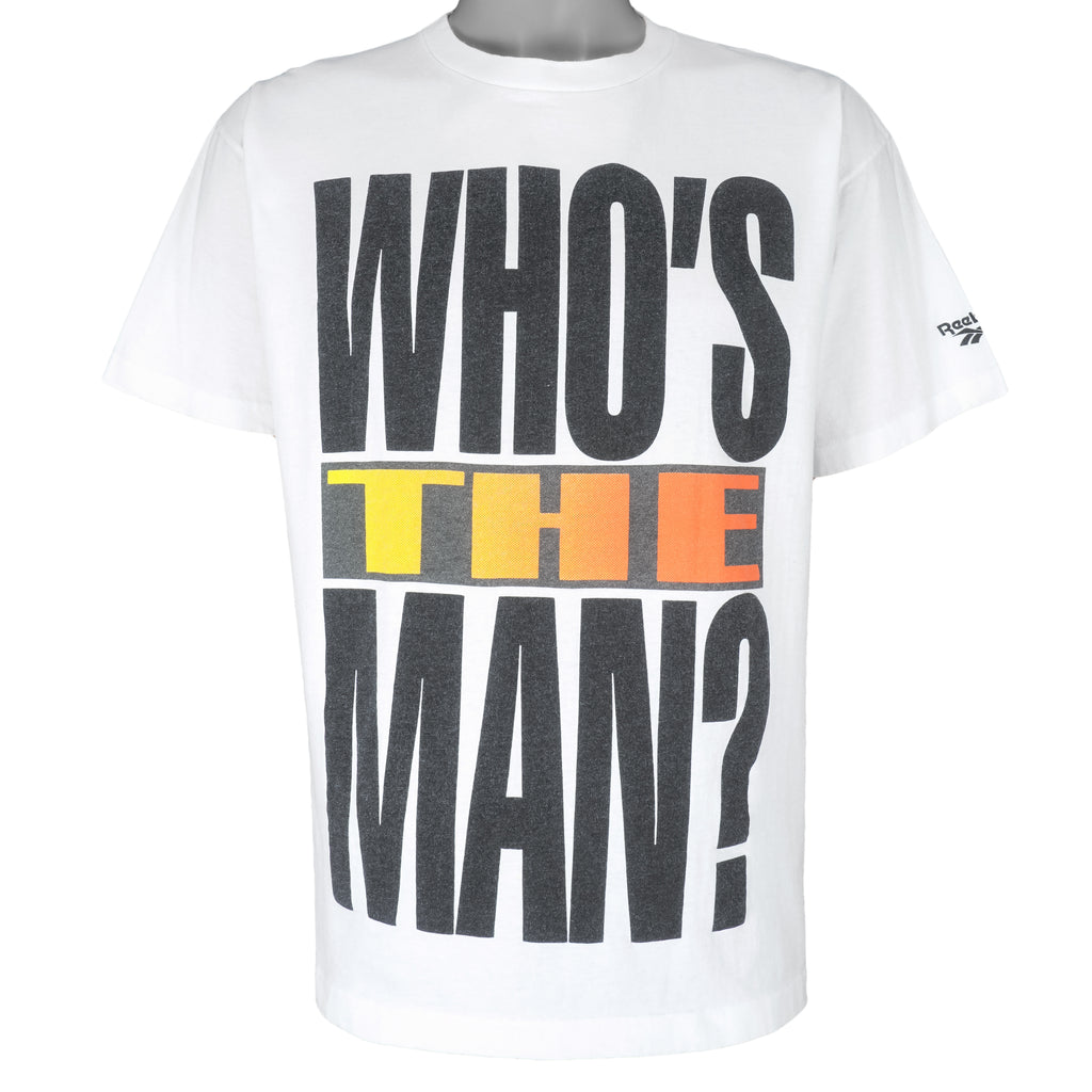 Reebok - Shaq Whos the man T-Shirt 1990s Large Vintage Retro Basketball
