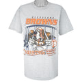 NFL (Lee) - Cleveland Browns Warning T-Shirt 1998 Large Vinage Retro Football