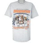 NFL (Lee) - Cleveland Browns Warning T-Shirt 1998 Large Vinage Retro Football