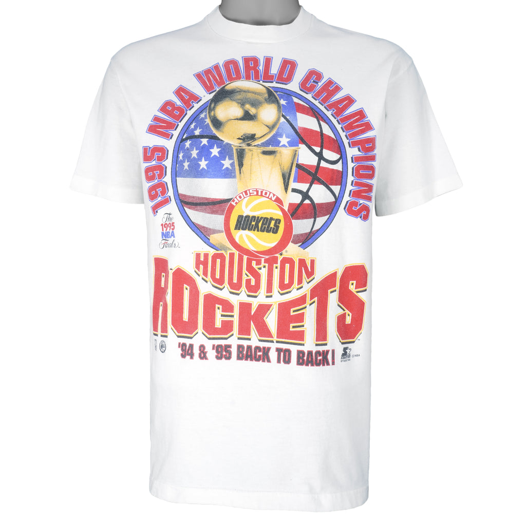 Starter - Houston Rockets NBA World Champions T-Shirt 1995 X-Large Vintage Retro Basketball