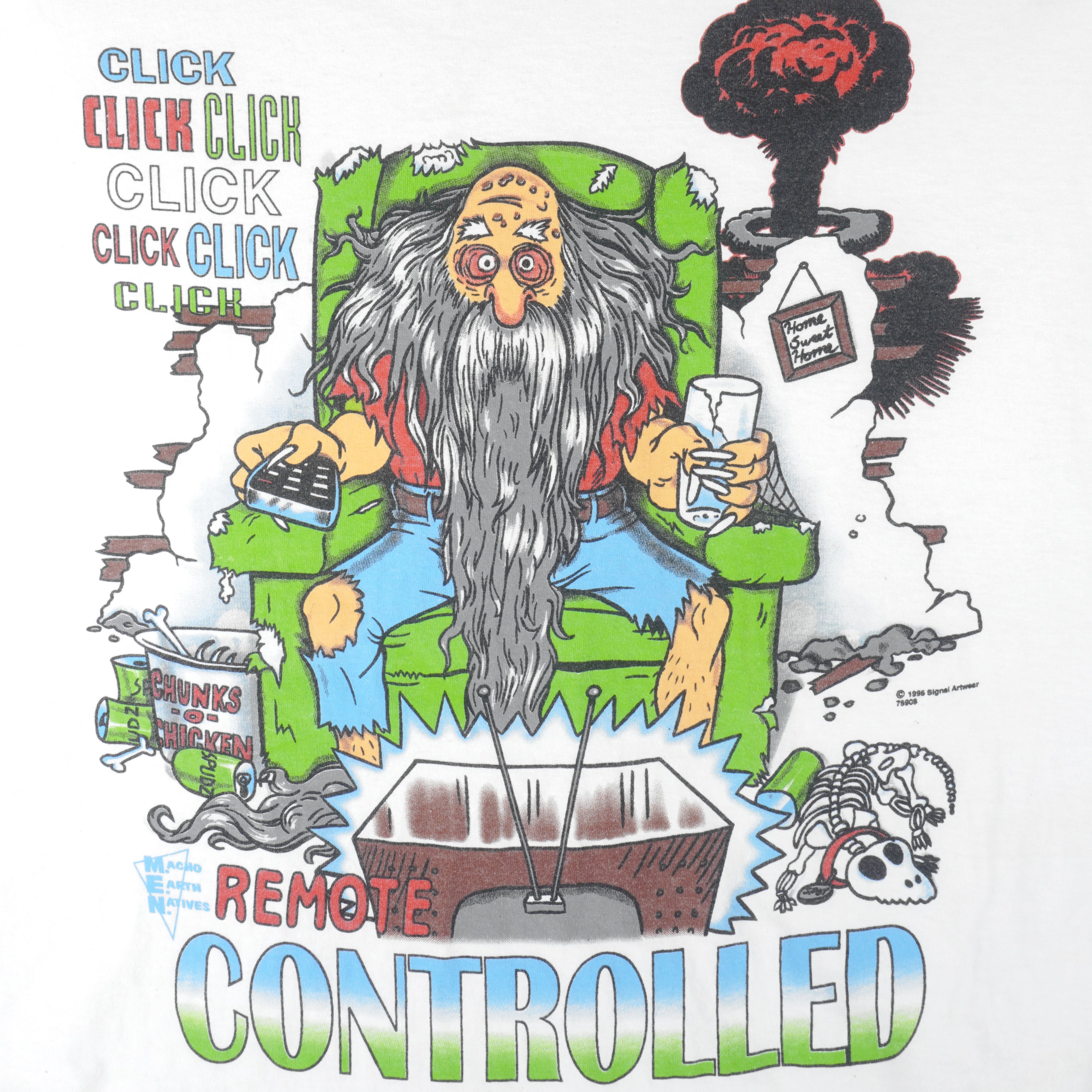 Vintage - Remote Controlled Macho Earth Natives Single Stitch T-Shirt 1990s Large Vintage Retro