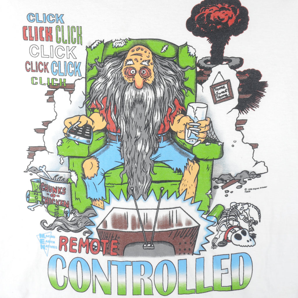 Vintage - Remote Controlled Macho Earth Natives Single Stitch T-Shirt 1990s Large Vintage Retro